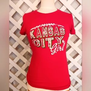 Kansas City Girl football t-shirt.